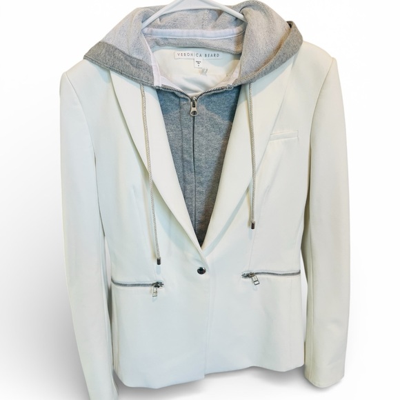 Veronica Beard Jackets & Blazers - Veronica Beard Iconic Scuba Dickey Jacket Blazer Size 4 Single Breasted White